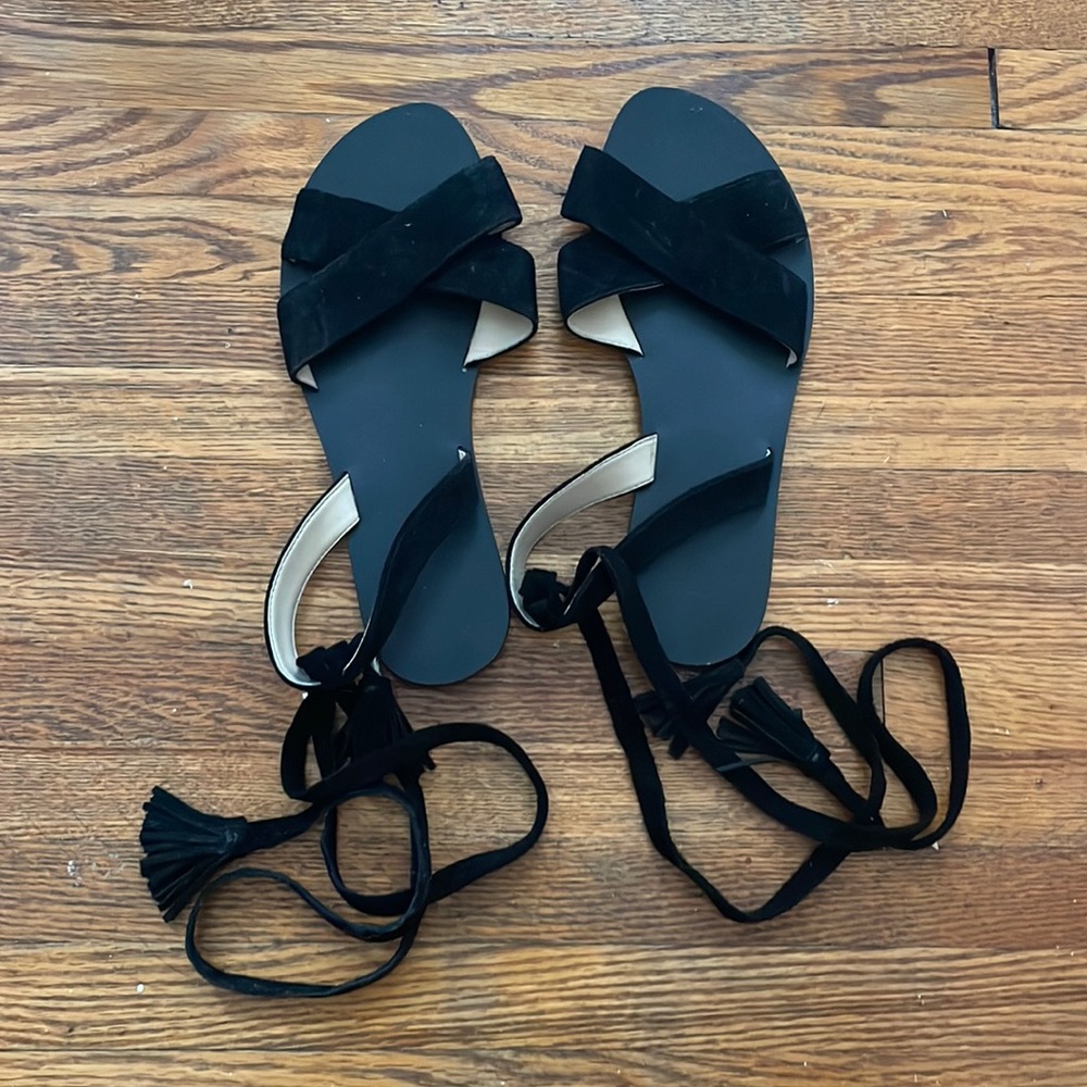 Black J.Crew Gladiator Sandals
